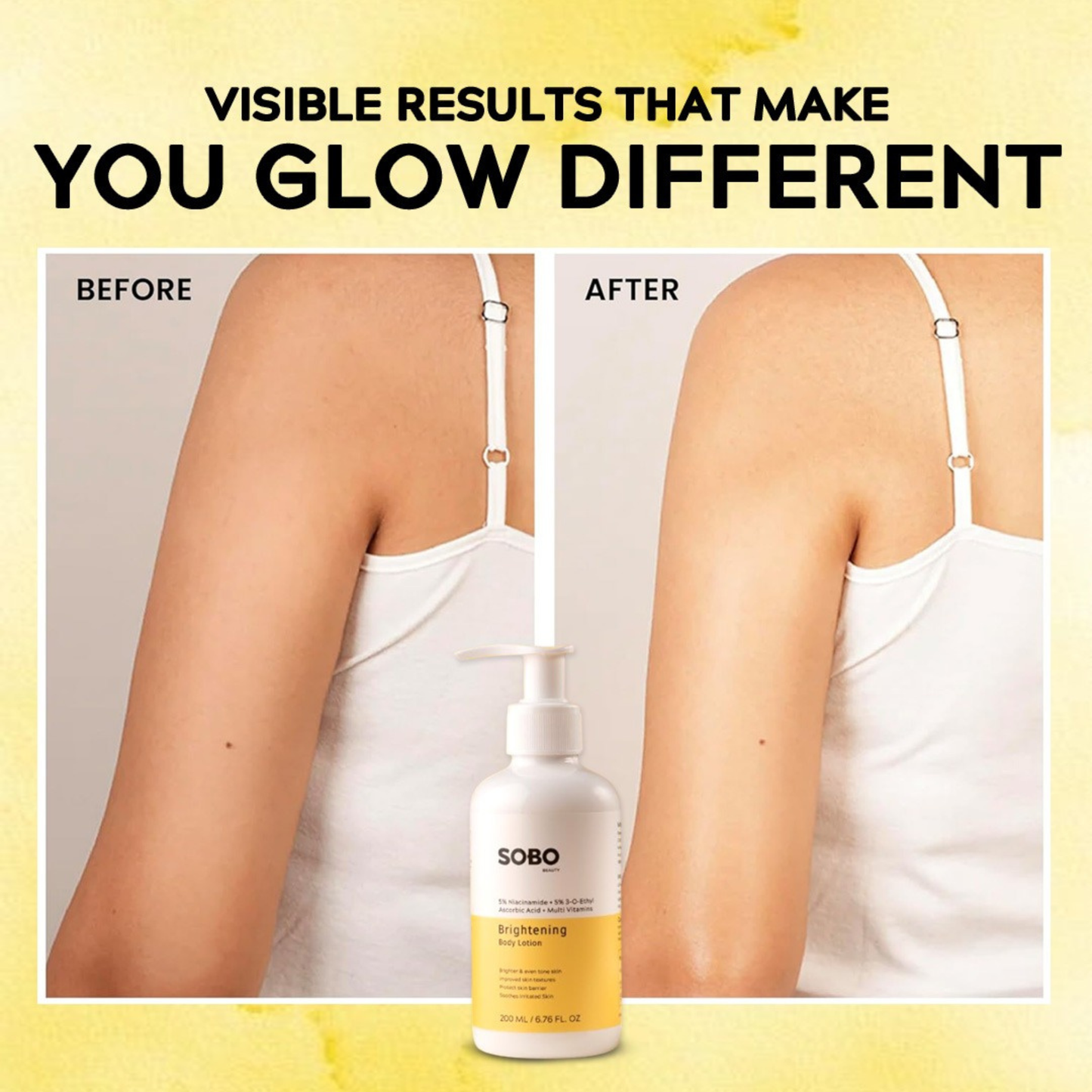 Brightening Body Lotion – With 5% Niacinamide,  5% Vitamin C , Vitamin- E , B5, Turmeric  & Kakadu Plum Root Extract – 200 ML