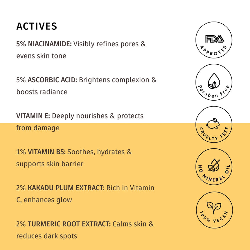 Brightening Body Lotion – With 5% Niacinamide,  5% Vitamin C - 200 ML