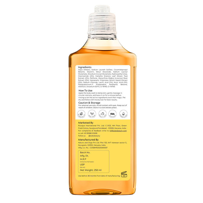 Brightening Body Wash with Niacinamide & Kojic Acid - 250ML