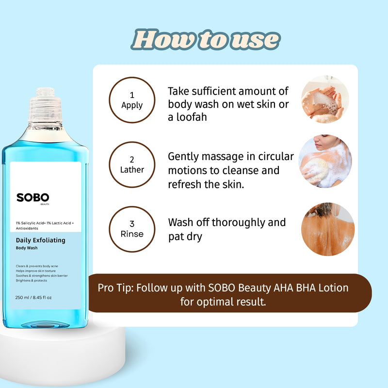 Daily Exfoliating Body wash with AHA + BHA- 250 ML