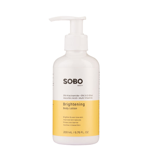 Brightening Body Lotion – With 5% Niacinamide,  5% Vitamin C , Vitamin- E , B5, Turmeric  & Kakadu Plum Root Extract – 200 ML